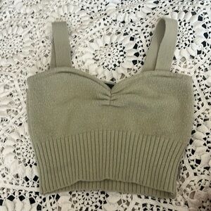 Cropped sweater tank top
